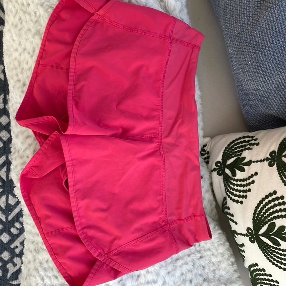 Pink size 4 lululemon speed up shorts